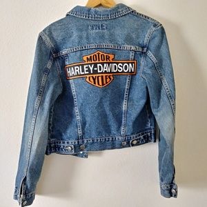 Angels Harley Davidson Jean Jacket